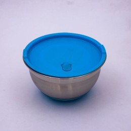 BANDEJA C/TAPA DE GOMA INOX 20CM