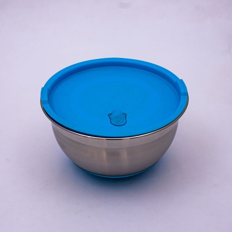 BANDEJA C/TAPA DE GOMA INOX 20CM