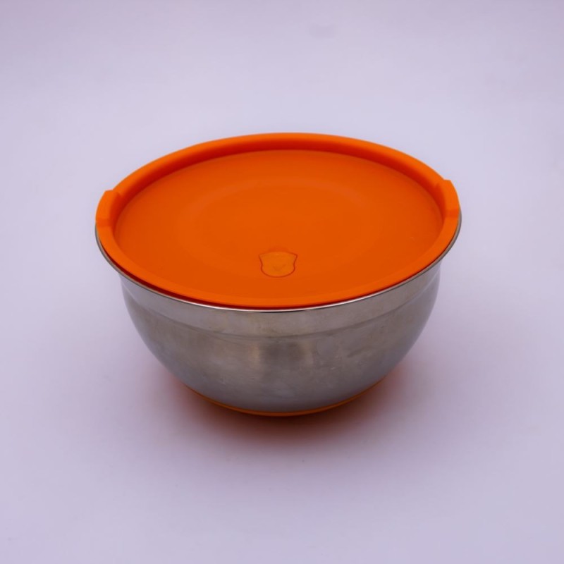 BANDEJA C/TAPA DE GOMA INOX 24CM