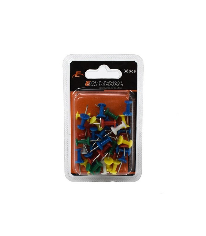Paquete de pinche cabeza plastica 38pc EXPRESOL