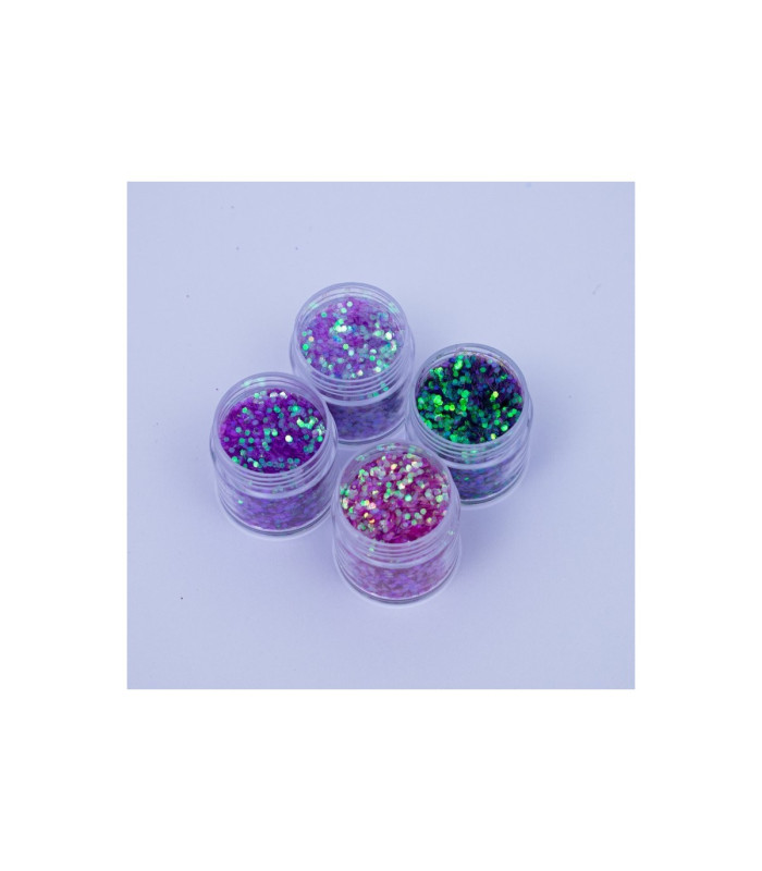 Glitter mix gama rosa 4pc