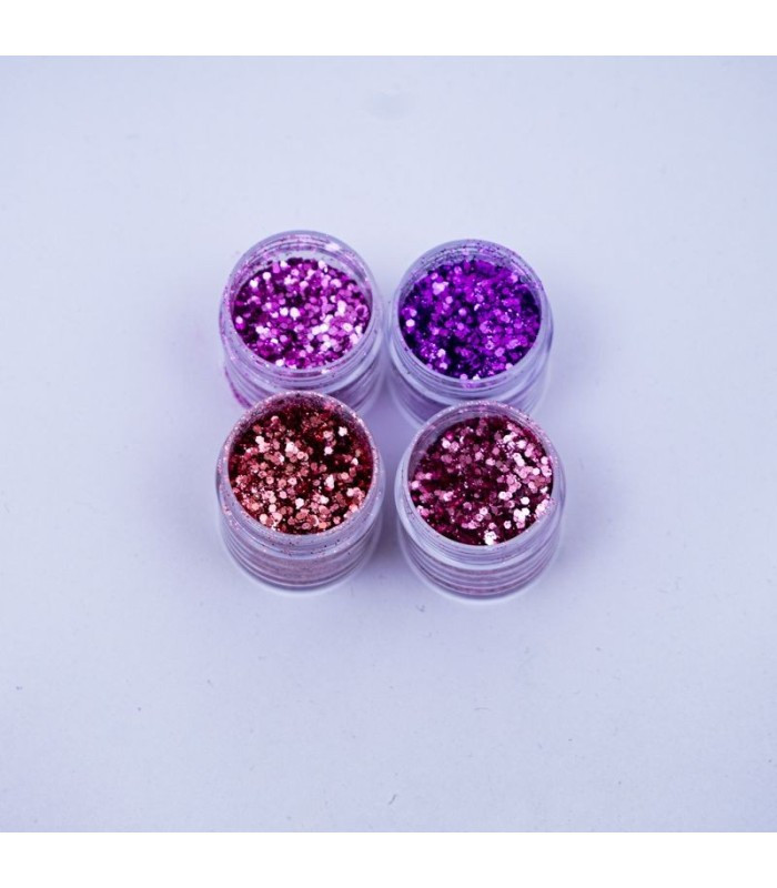 Glitter mix gama lila 4pc