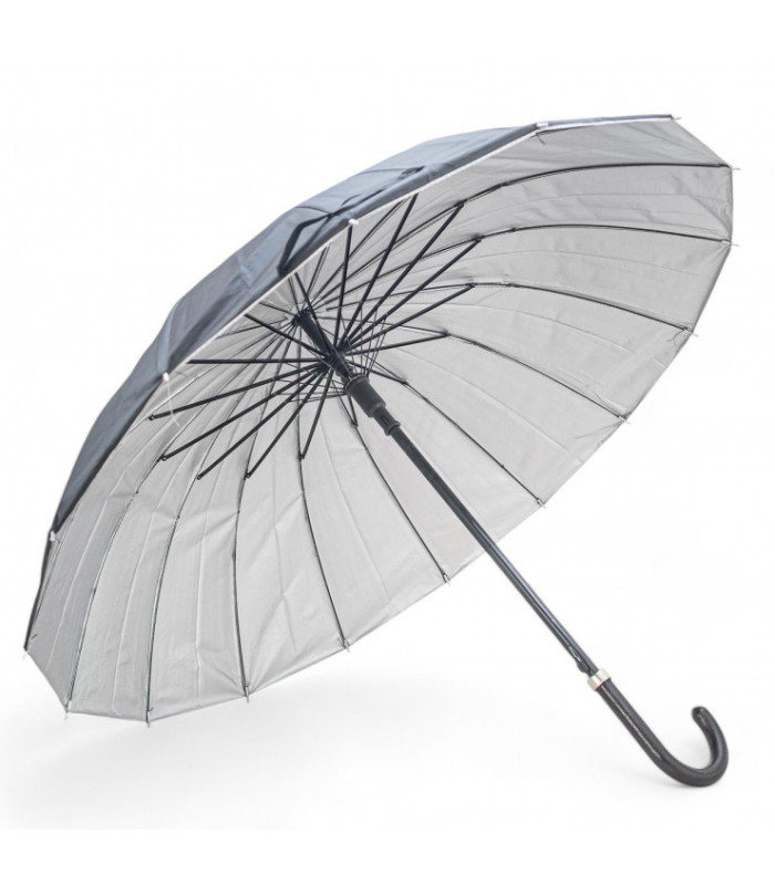 Paragua de 16 varillas mango curvo