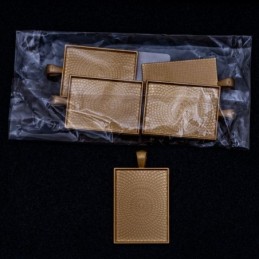 Dije rectangular 37x28mm 5pc