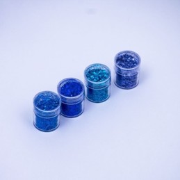 Glitter mix gama azul 4pc