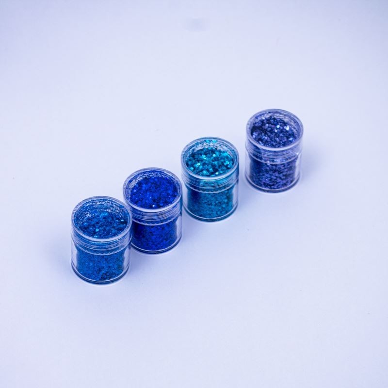 Glitter mix gama azul 4pc