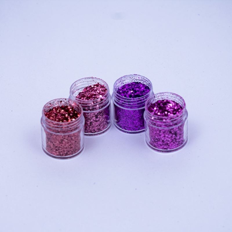 Glitter mix gama lila 4pc
