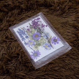 Flores secas tono lila
