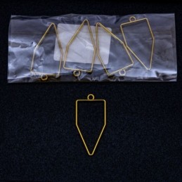 Dije geometrico dorado 5pc