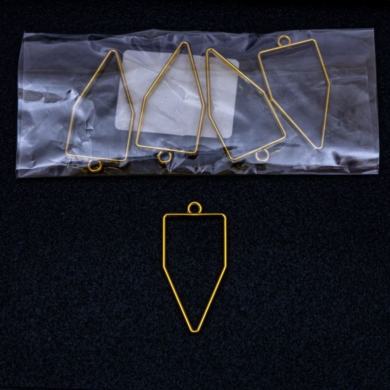 Dije geometrico dorado 5pc