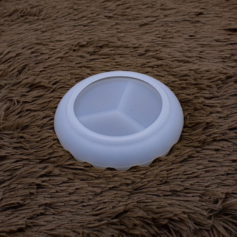 Molde de silicona plato deco borde ondulado 132mm