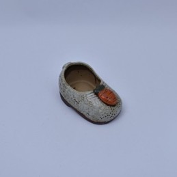 Maceta diseño de zapato con zanahoria 12x6cm
