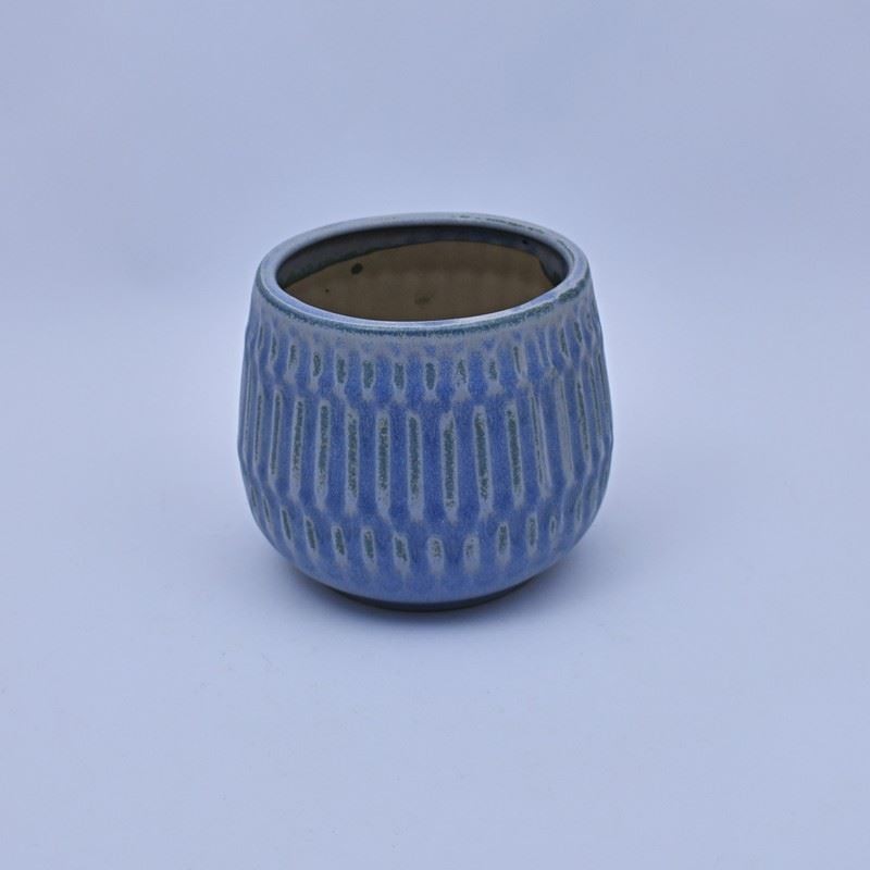 Maceta con lineas verticales 12x14cm
