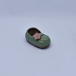 Maceta zapato con flor 13.5cm