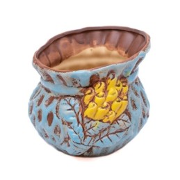 Maceta jarron con relieve 15x16.5cm