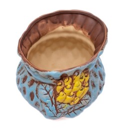 Maceta jarron con relieve 15x16.5cm