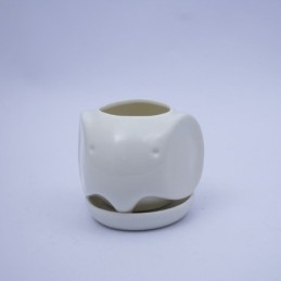 Maceta liso elefante con base 9x6cm