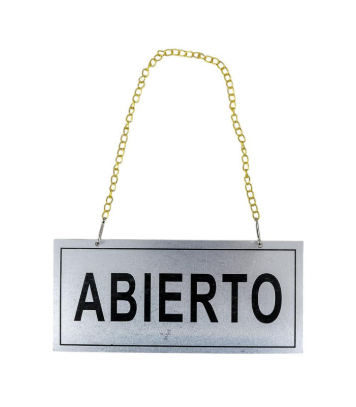 Cartel metalico ABIERTO-CERRADO