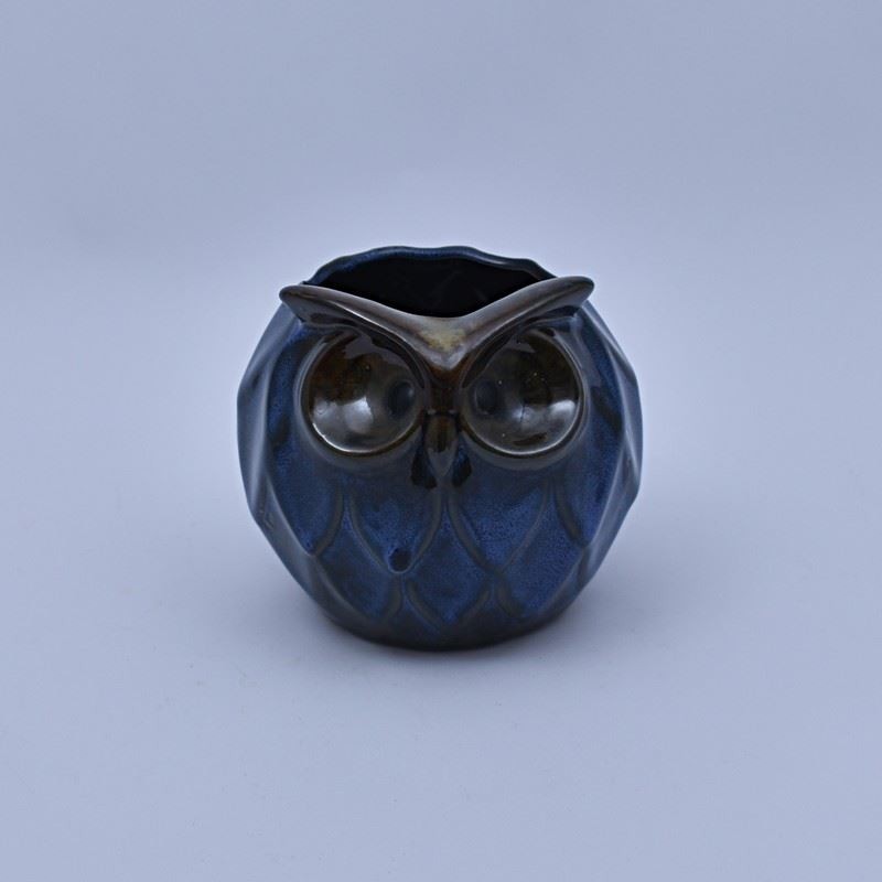 Maceta cristal buho 11.5x11.5cm