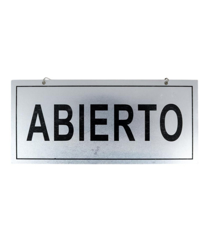 Cartel metalico ABIERTO-CERRADO