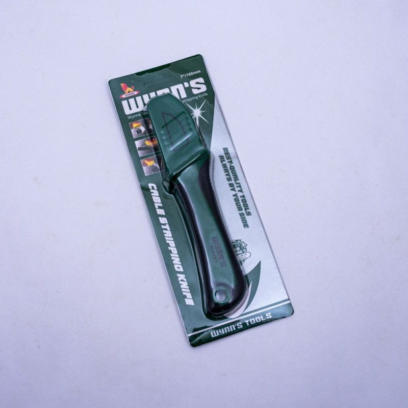 Pela cable hoja recta con estuche WYNNS