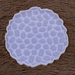 Molde de silicona posavaso con diseño diamante 13c