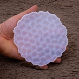 Molde de silicona posavaso con diseño diamante 13c