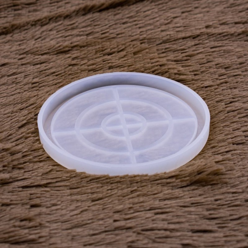 Molde de silicona posavasos circular con brillo 11