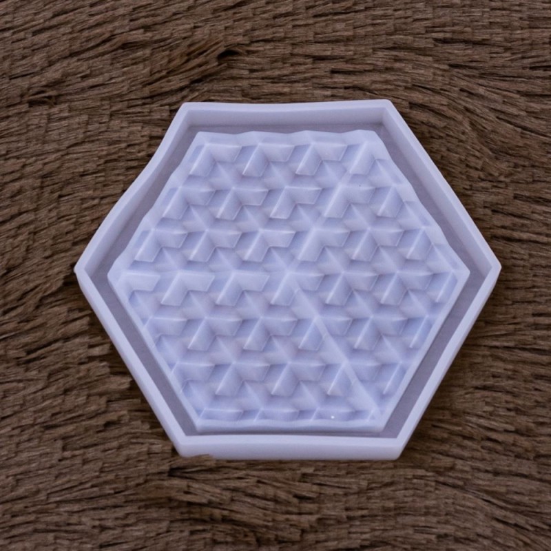 Molde de silicona posavaso hexagonal 105x122mm