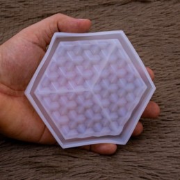 Molde de silicona posavaso hexagonal 105x122mm