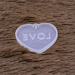 Molde de silicona dije corazon love 67x60mm