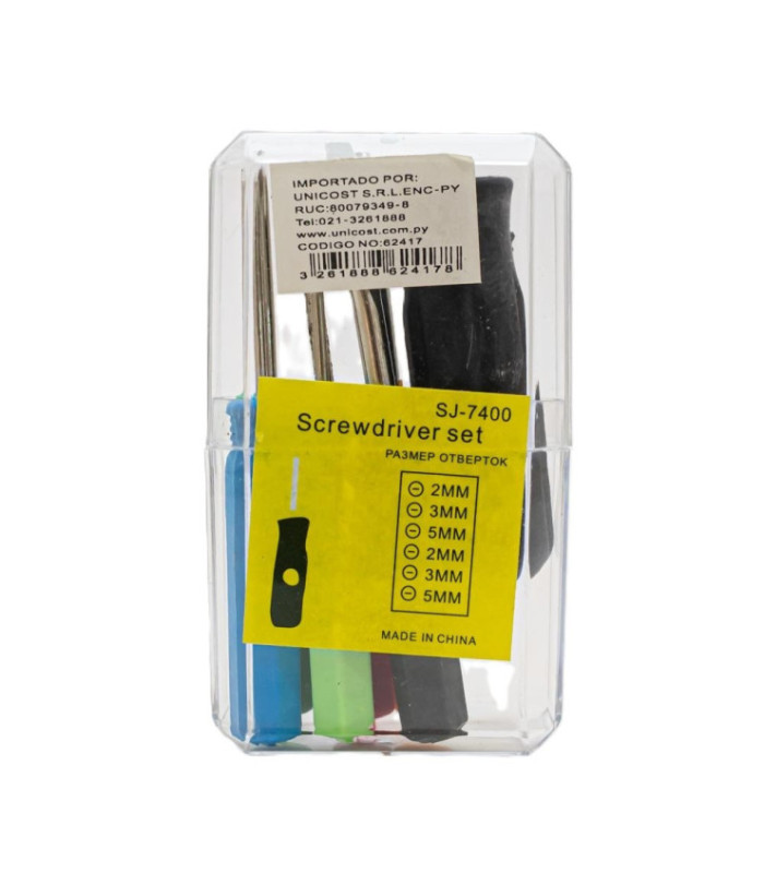 Juego de destornillador 6pc