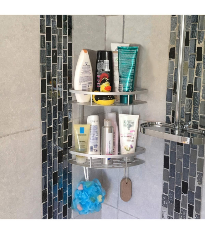 Estante esquinero de metal 2bandejas 32x25cm