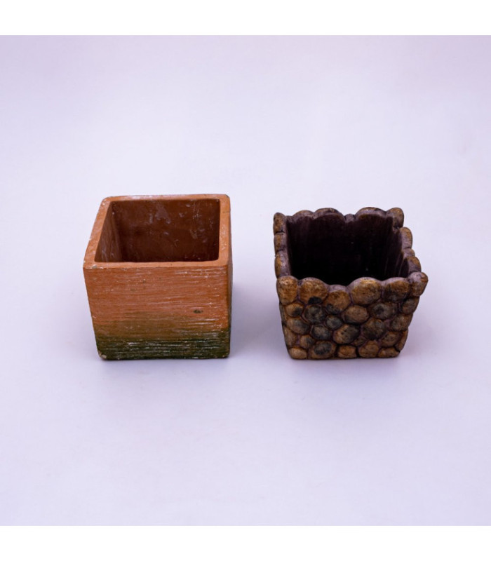Maceta de ceramica cuadrado