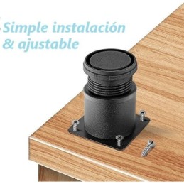Patita negro de acero inoxidable 50x50