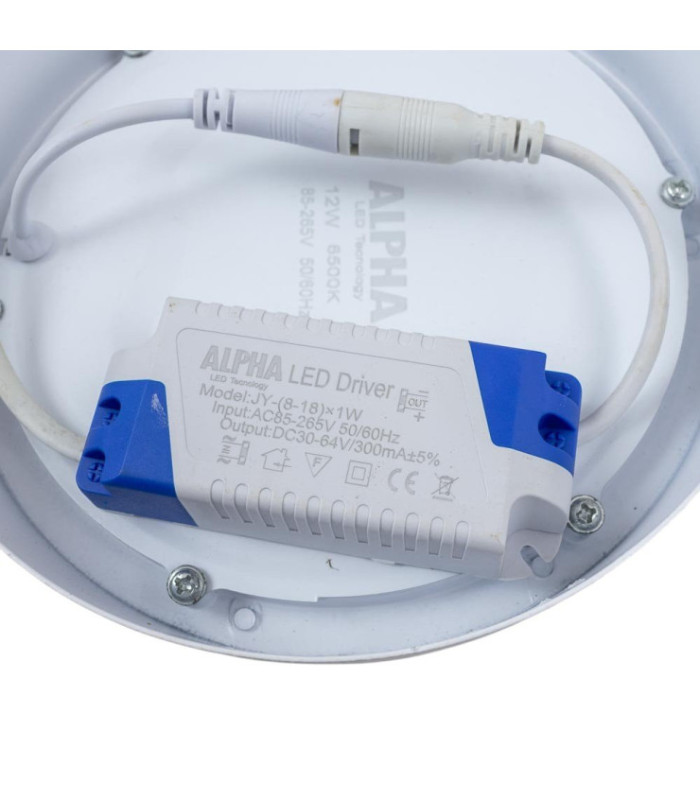 PANEL LED 12W ALPHA REDONDO