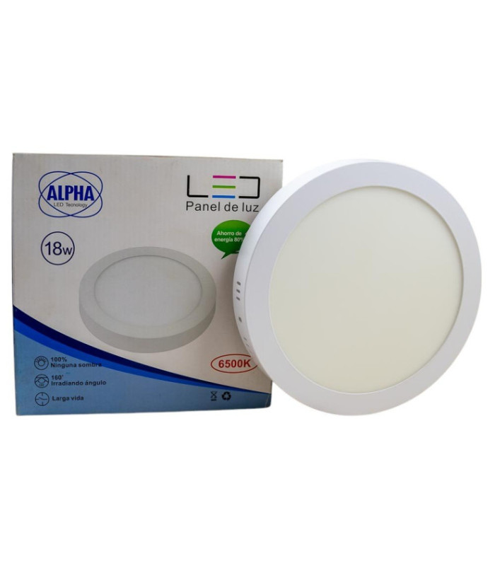 PANEL LED 18W ALPHA REDONDO
