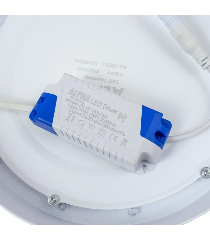 PANEL LED 18W ALPHA REDONDO