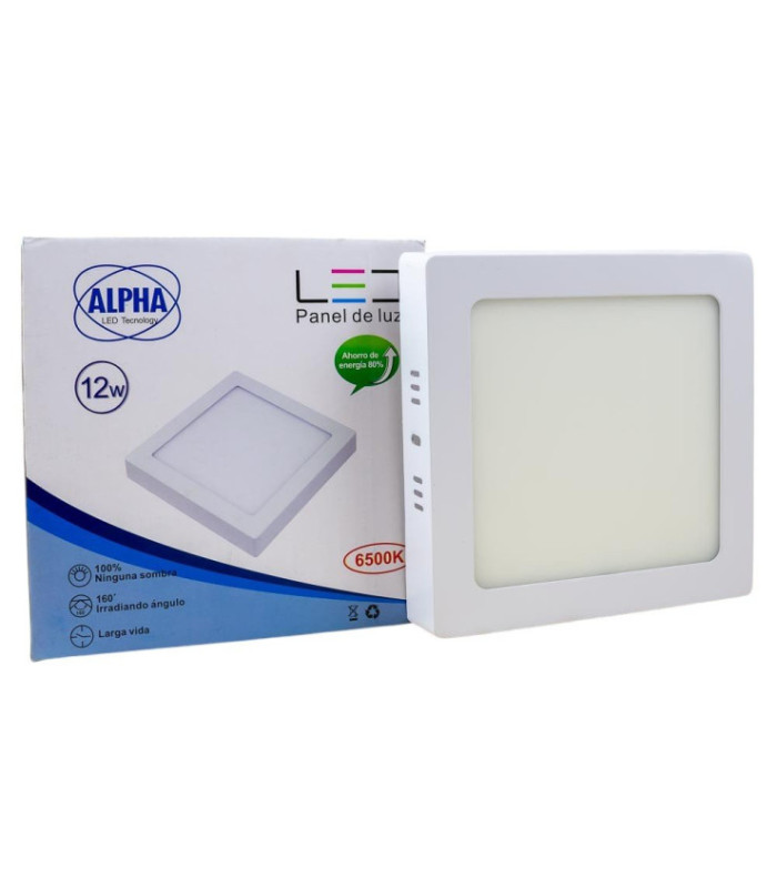 PANEL LED 12W ALPHA CUADRADO