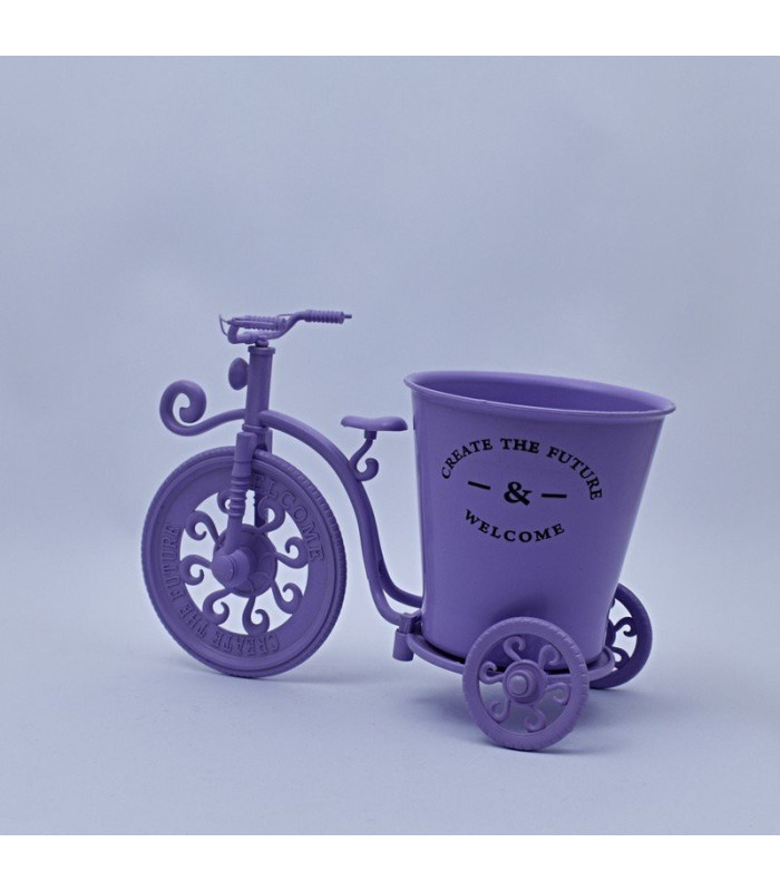 Maceta decorativa con forma de bicicleta