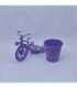 Maceta decorativa con forma de bicicleta