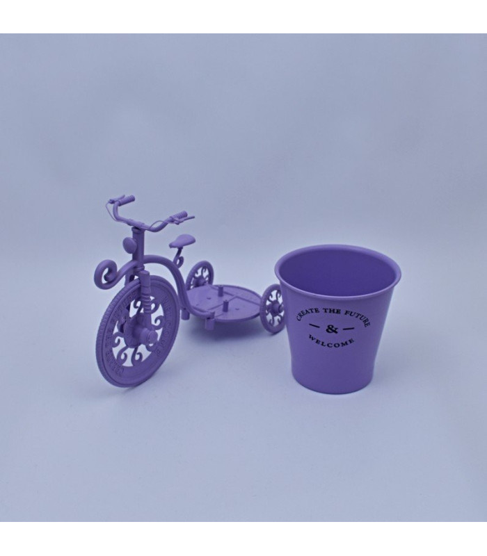 Maceta decorativa con forma de bicicleta