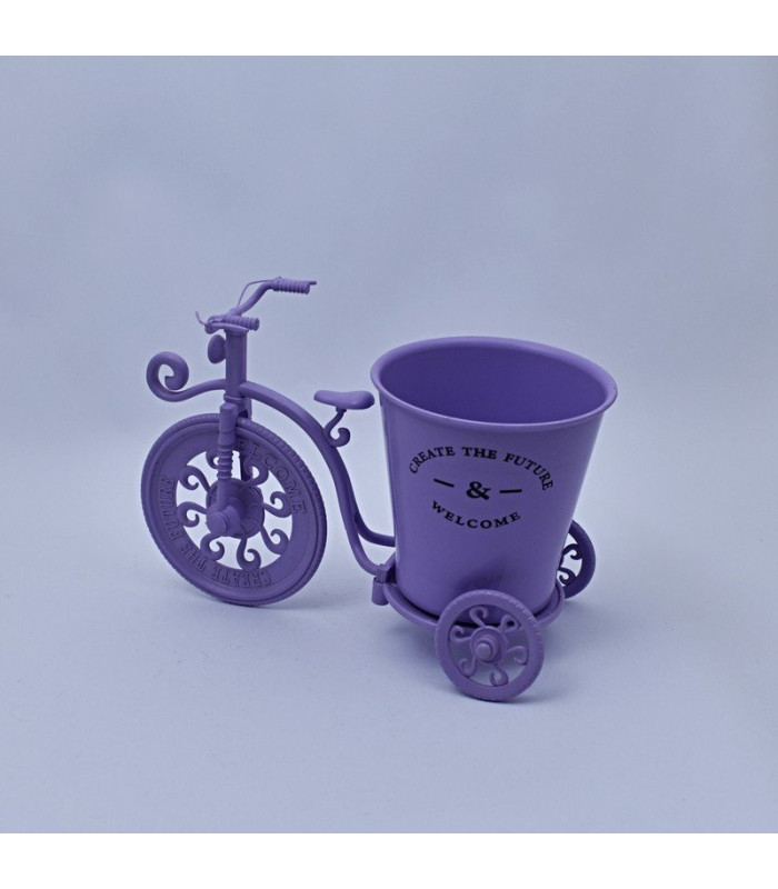 Maceta decorativa con forma de bicicleta