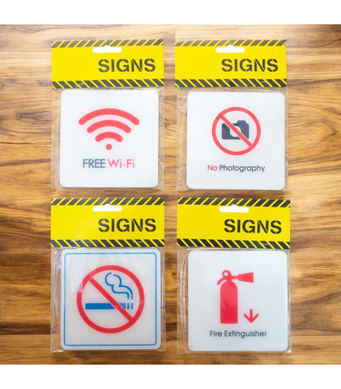 Cartel SIMBOLO DE ADVERTENCIA 10cm