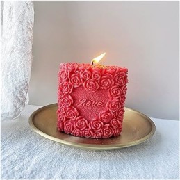 Molde de silicona rosa de san valentin 8x8.5cm