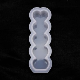 Molde de silicona bara de corazon 32x95mm