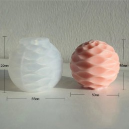 Molde de silicona esfera 5x5.5cm 2pc
