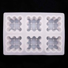Molde de silicona cubo con borde circular 229mm