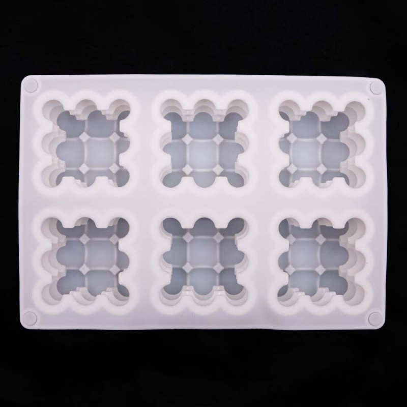 Molde de silicona cubo con borde circular 229mm