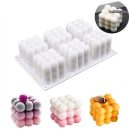 Molde de silicona cubo con borde circular 229mm